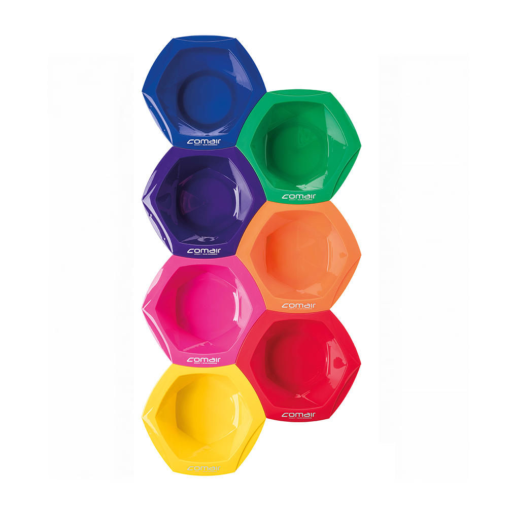 Comair Набор Rainbow LARGE: мисочки пластиковые для окрашивания, 350 мл, разноцветные, 7шт/уп.